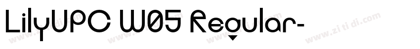 LilyUPC W05 Regular字体转换